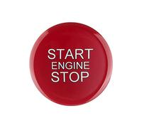 FEATUR ABS Car Engine Start Stop Switch Button Cover Trim Compatibile con Alfa Compatibile con Romeo Compatibile con Giulia Compatibile con Stelvio 2017-2019 (Color : Red)