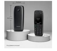 Panasonic KX-TF400EXB Telefono Cellulare 4G, VoLTE, 200 Ore di Standby, Ricarica USB-C, Display 2,4”, Bluetooth, Torcia LED, Fotocamera, Resistente all'Acqua IP44, Nero