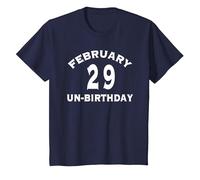 Febbraio 29 Compleanno bisestile Un-Birthday T-Shirt Maglietta, Bambini, Navy, 4 Anni