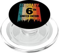 Febbraio 6 Edizione Limitata Retro Vintage Compleanno PopSockets PopGrip per MagSafe