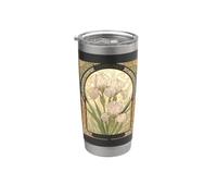 Febbraio Compleanno Iris Fiori Stile Liberty Bicchiere termico in acciaio inox doppia parete