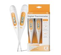 Febbre Termometro digitale per bambini, letture accurate e veloci, sonda impermeabile (arancia-2pack)