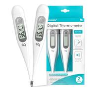 Febbre Termometro digitale per bambini, letture accurate e veloci, sonda impermeabile (gris-2pack)