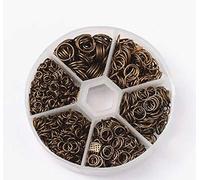 Febbya Anelli di Salto Aperti,1600 Pezzi Anellini Aperti Rotondo Connettori Open Jump Rings per Collana Bracelete Gioielleria Ferro Nero 4-10mm