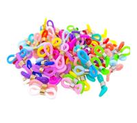 Febbya Segnapunti,100 PCS Fermaferri in Silicone per Ferri da Maglia, Fermaferri Colorati per Ferri da Maglia,Uncinetto e Artigianato Cappucci Antiscivolo per Ferri Come Accessori per Sciarpe e Altro