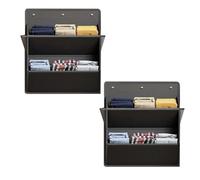 febcailly Confezione da 2 portascarpe per camper con nastro adesivo, scarpiera da appendere sopra la porta, organizer per scarpe da appendere alla parete, colore nero