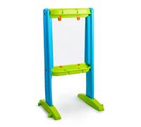 FEBER - Art & Fun Board, Lavagna trasparente per bambini per dipingere e giocare, con 2 pennarelli colorati, adesivi e clip per mettere fogli e ricalco, Famosa (800013532)