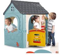 Feber casual house, casetta per bambini con porta apribile, colori pastello, per bambini/e dai 2 anni