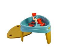 FEBER - Casual Play Table, Tavolo da Gioco 3 in 1, Tavolino per Bambini per Giardino Esterno, 3 Scomparti per Acqua, Sabbia e Disegni, Accessori da Gioco Inclusi, +2 Anni, Famosa (FEU14000)
