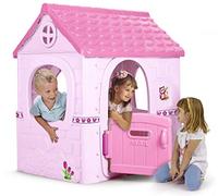 FEBER- Fantasy House Rosa, casetta per bambini con porta apribile, per giocare in casa o all'aperto, multicolore, resistente e facile da montare, per bambini/e da 2 a 6 anni, 800012222