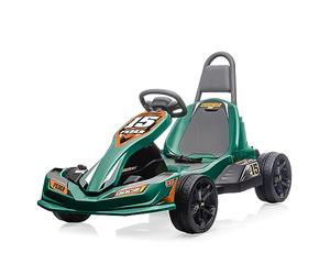 FEBER - GO Kart 12V, Kart per bambini Formula 1, Verde, Stile Sportivo, con 2 Marce e Velocità tra 3 e 5 km/h, per bambini/e da 3 a 5 Anni, Famosa (FEN15000)