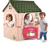 FEBER - Hello Kitty House, Casetta per bambini con porta pieghevole, ha adesivi per decorare la casa, colori resistenti alla luce solare, montaggio facile, a partire da 2 anni, famoso (FE201000)