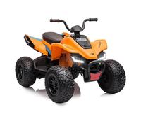 Feber Quad McLaren MCL35 Livree JL 212, Auto per bambini 12V con luci LED Colore Arancione