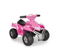 FEBER - Quad Racy 6V rosa, Quad elettrico per bambini da 18 mesi a 3 anni, con acceleratore, ruote grandi e robuste per la stabilità, fino a 40 min di batteria, Famosa (FEN50000)