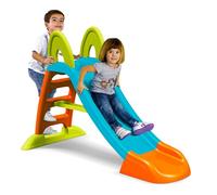 FEBER Scivolo Slide Plus con Acqua, Scivolo da Giardino, con Foro per il tubo dell'acqua, Scalette Antiscivolo, Multicolore, Resistente e Facile da Montare, per Bambini da 2 a 7 Anni