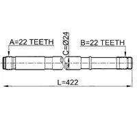 FEBEST 0212-N16LH Semiasse