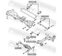 FEBEST Cuscinetto Stabilizzatore Gomma Posteriore Inferiore per Hyundai i40 Cw