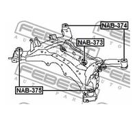 FEBEST Supporto Corpo Assale Anteriore Per Nissan Murano I Z50 3.5 4x4