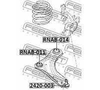 FEBEST Supporto Manubrio Posteriore Frontale Adatto per Renault Scénic III JZ0 /
