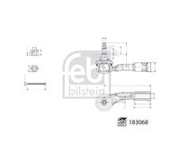 Febi 183068 Testa Tirante Anteriore SX per Kia Rio IV Fb Sc Hyundai Accent HC