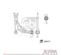 Febi 184517 Braccio Sospensione Anteriore Destro Per Seat Leon 1P1 Audi A3 8P1