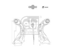 Febi 186460 Braccio Di Sospensione Posteriore Destro Per Mazda 3 BM BN