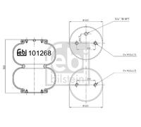 FEBI BILSTEIN 101268 Soffietto, Sospensione pneumatica per MERCEDES-BENZ