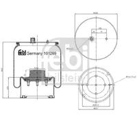 FEBI BILSTEIN 101269 Soffietto, Sospensione pneumatica