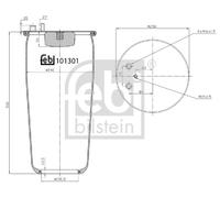 FEBI BILSTEIN 101301 Soffietto, Sospensione pneumatica per MAN
