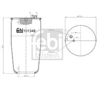 FEBI BILSTEIN 101348 Soffietto, Sospensione pneumatica per MAN