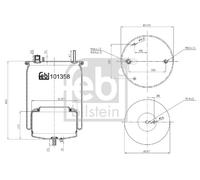 FEBI BILSTEIN 101358 Soffietto, Sospensione pneumatica