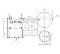 FEBI BILSTEIN 102383 Soffietto, Sospensione pneumatica per VOLVO