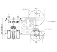 FEBI BILSTEIN 102515 Soffietto, Sospensione pneumatica