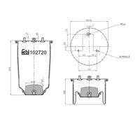 FEBI BILSTEIN 102720 Soffietto, Sospensione pneumatica