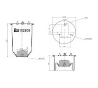 FEBI BILSTEIN 102808 Soffietto, Sospensione pneumatica
