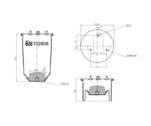 FEBI BILSTEIN 102808 Soffietto, Sospensione pneumatica