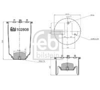 FEBI BILSTEIN 102808 Soffietto, Sospensione pneumatica