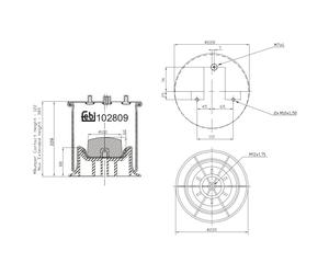 FEBI BILSTEIN 102809 Soffietto, Sospensione pneumatica