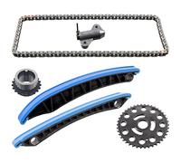 febi bilstein 106357 - Set catena di controllo per albero a camme, con guide scorrevoli e tendicatena, 1 pezzo