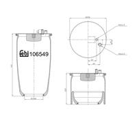FEBI BILSTEIN 106549 Soffietto, Sospensione pneumatica