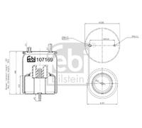 FEBI BILSTEIN 107169 Soffietto, Sospensione pneumatica per VOLVO