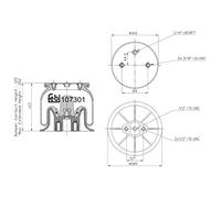 FEBI BILSTEIN 107301 Molla pneumatica Assale posteriore