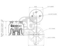 FEBI BILSTEIN 107301 Soffietto, Sospensione pneumatica per IVECO