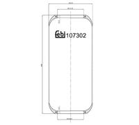 FEBI BILSTEIN 107302 Soffietto, Sospensione pneumatica