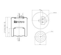 FEBI BILSTEIN 107610 Soffietto, Sospensione pneumatica