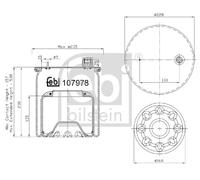 FEBI BILSTEIN 107978 Soffietto, Sospensione pneumatica