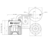 FEBI BILSTEIN 109227 Soffietto, Sospensione pneumatica per MERCEDES-BENZ