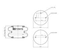 febi bilstein 109416 - Soffietto a molla ad aria, 1 pezzo
