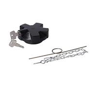 febi bilstein 11563 tappo serbatoio bloccabile, solido con guarnizione e catena, 1 unità