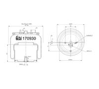 FEBI BILSTEIN 170930 Soffietto, Sospensione pneumatica